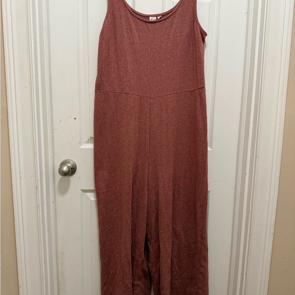 GAP Pants - GAP Rust Sleeveless Jumpsuit with Wide-Leg Design